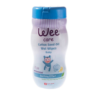 دستمال مرطوب کودک وی کر (Wee Care) حاوی روغن پنبه دانه و عصاره جو شماره 342