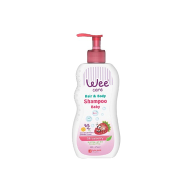 شامپو سر و بدن کودک وی کر (Wee Care) حاوی عصاره توت فرنگی حجم 200 میلی لیتر
