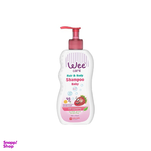 شامپو سر و بدن کودک وی کر (Wee Care) حاوی عصاره توت فرنگی حجم 200 میلی لیتر