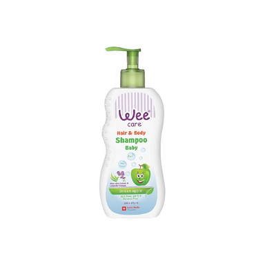 شامپو سر و بدن وی کر (Wee Care) با رایحه سیب سبز حجم 200 میلی لیتر