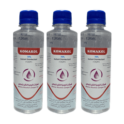 پک محلول ضد عفونی کننده 70% کماکل (Komakol) حجم 500 میلی لیتر بسته 3 عددی