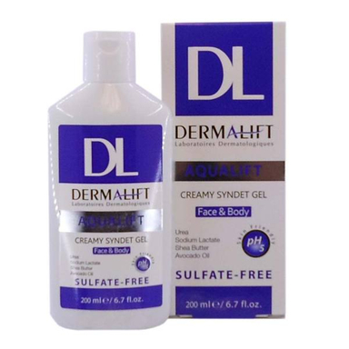 ژل شستشوی غیر صابونی کرمدار صورت و بدن درمالیفت (Dermalift) مناسب پوست های خیلی خشک حجم 200 میلی لیتر