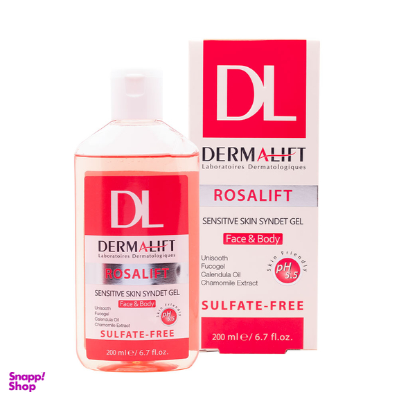 ژل شستشوی غیر صابونی صورت و بدن درمالیفت (Dermalift) مناسب پوست های حساس حجم 200 میلی لیتر