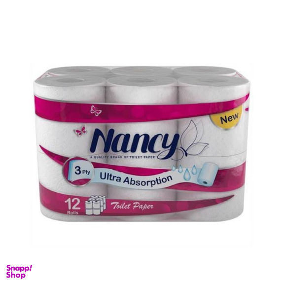 دستمال توالت حجیم شده نانسی (Nancy) بسته 12 عددی
