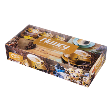 دستمال کاغذی دو لایه نانسی (Nancy) طرح عصرانه جعبه 100 برگی