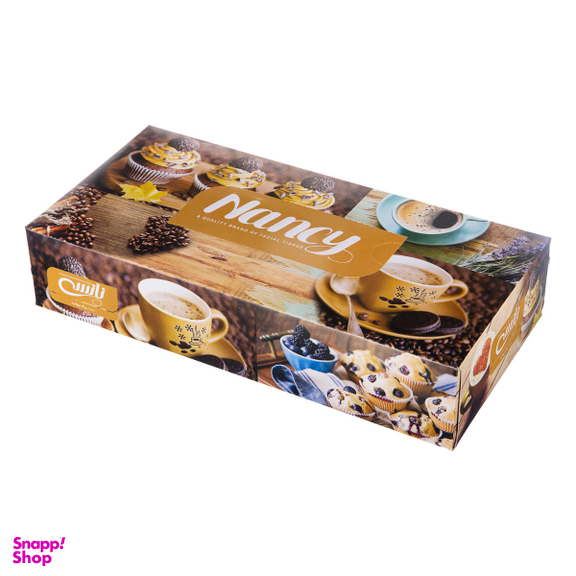 دستمال کاغذی دو لایه نانسی (Nancy) طرح عصرانه جعبه 100 برگی