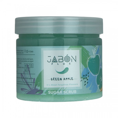 اسکراب شکری لایه بردار ژبن پلاس (Jabon plus) مدل Green Apple وزن 450 گرم