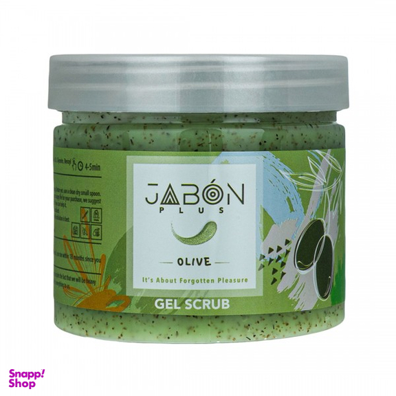 ژل اسکراب لایه بردار ژبن پلاس (Jabon plus) مدل Olive وزن 375 گرم