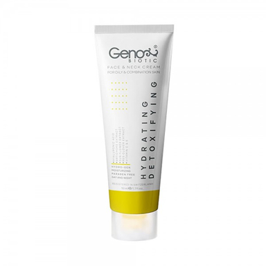 کرم رطوبت رسان و سم زدا صورت و گردن ژنوبایوتیک (Genobiotic) مناسب پوست چرب و مختلط حجم 50 میلی لیتر