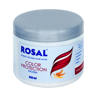 ماسک مو تثبیت کننده رنگ مو و هایلایت رزال (Rosal) حاوی پروتیین گندم حجم 500 میلی لیتر