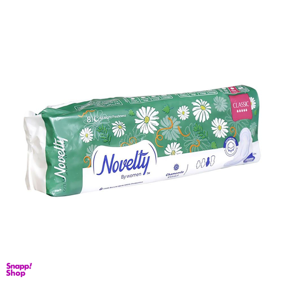 نوار بهداشتی ناولتی (Novelty) با عصاره بابونه بسیار ضخیم ویژه شب سایز 3 بسته 10 عددی