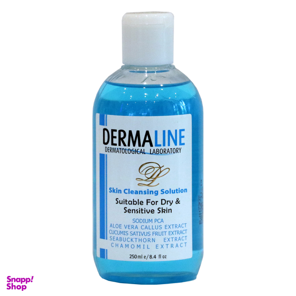 محلول پاک کننده درمالاین (Dermaline) مناسب پوست های خشک حجم 250 میلی لیتر