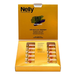 آمپول تقویتی ضد ریزش مو نلی (Nelly) مدل Gold24