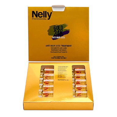 آمپول تقویتی ضد ریزش مو نلی (Nelly) مدل Gold24