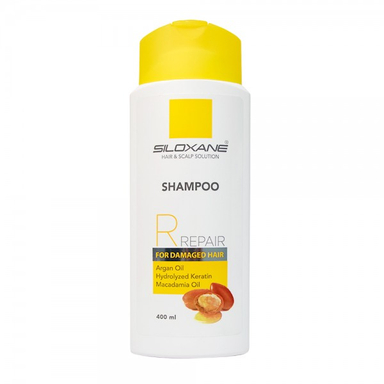 شامپو ترمیم کننده سیلوکسان (Siloxane) مناسب موهای آسیب دیده و شکننده حاوی روغن آرگان حجم 400 میلی لیتر