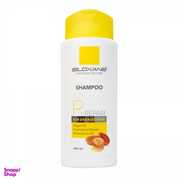 شامپو ترمیم کننده سیلوکسان (Siloxane) مناسب موهای آسیب دیده و شکننده حاوی روغن آرگان حجم 400 میلی لیتر