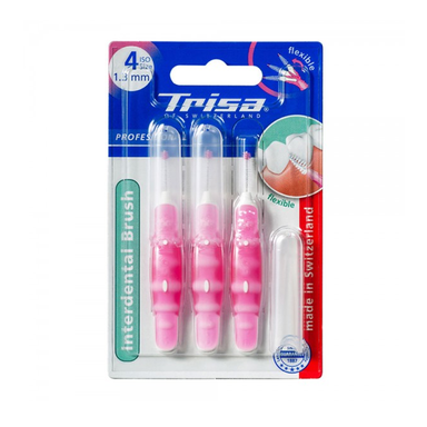 براش بین دندانی تریزا (Trisa) مدل Professional 1.3 میلی متری رنگ صورتی