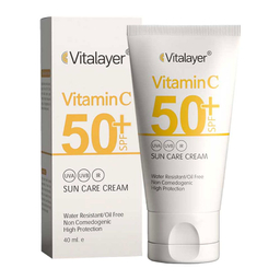 ضدآفتاب بی‌رنگ ویتالیر(Vitalayer)حاوی Vitamin C با +SPF50 حجم 40 میلی لیتر