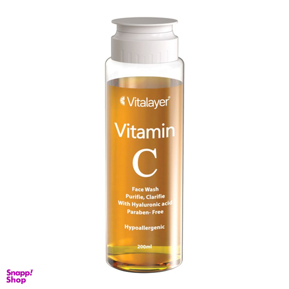 ژل شستشوی صورت ویتالیر(Vitalayer) مدل Vitamin C حجم 200 میلی لیتر