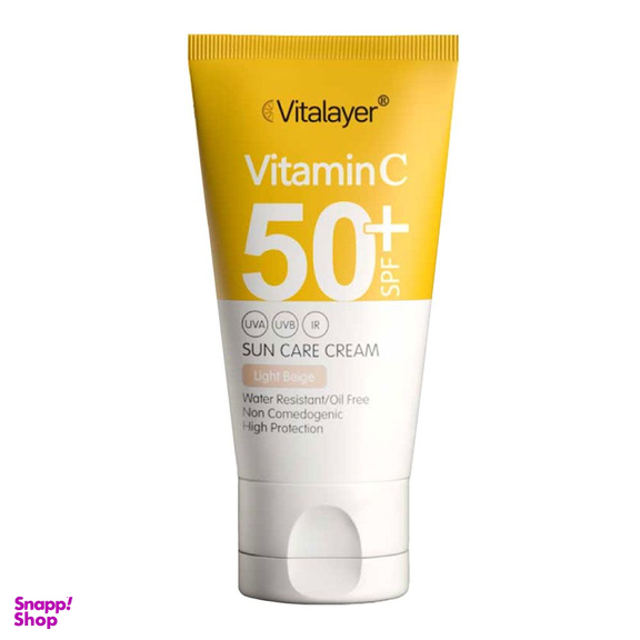 ضدآفتاب ویتالیر(Vitalayer) مدل Vitamin C با +SPF50 رنگ بژ روشن حجم 40 میلی لیتر