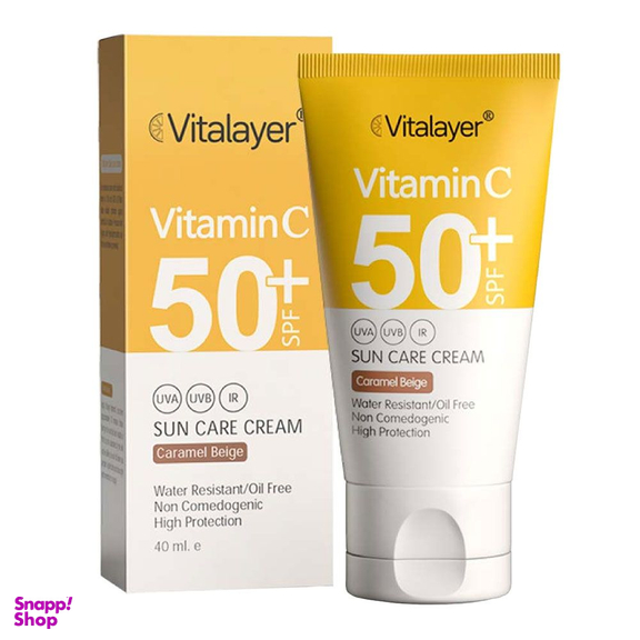 ضدآفتاب ویتالیر(Vitalayer) مدل Vitamin C با +SPF50 رنگ بژ روشن حجم 40 میلی لیتر