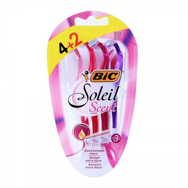 تیغ اصلاح بانوان بیک (Bic) مدل سولیل عطری 3 تیغه بسته 2+4 عددی