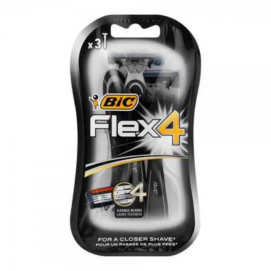 تیغ اصلاح آقایان بیک (Bic) مدل فلکس 4 تیغه بسته 3 عددی