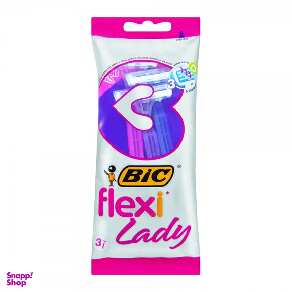 تیغ اصلاح بانوان بیک (Bic) فلکسی لیدی 3 تیغه بسته 3 عددی
