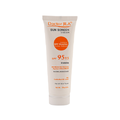 کرم ضد آفتاب دکتر ژیلا (Doctor Jila) با SPF 95 بدون رنگ حجم 50 میلی لیتر