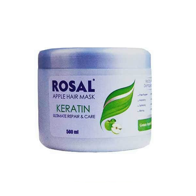 ماسک موی روزال (Rosal) مدل ترمیم کننده و کراتینه مناسب موی خشک حجم 500 میلی لیتر