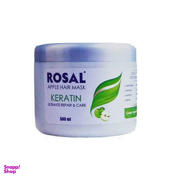 ماسک موی روزال (Rosal) مدل ترمیم کننده و کراتینه مناسب موی خشک حجم 500 میلی لیتر