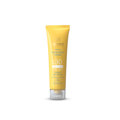 کرم ضدآفتاب بی رنگ سینره (Cinere) مناسب پوستهای حساس و کودکان با اس پی اف 30 حجم 50 میلی لیتر