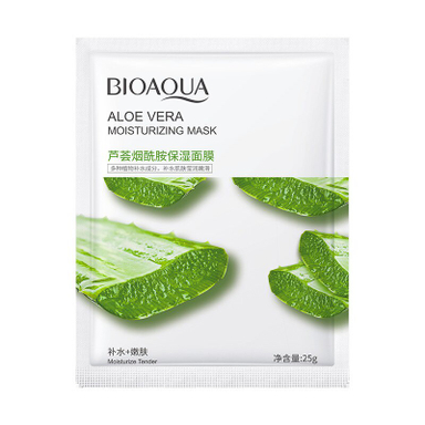 ماسک ورقه ای بایوآکوا (Bioaqua) حاوی عصاره آلویه ورا وزن 25 گرم