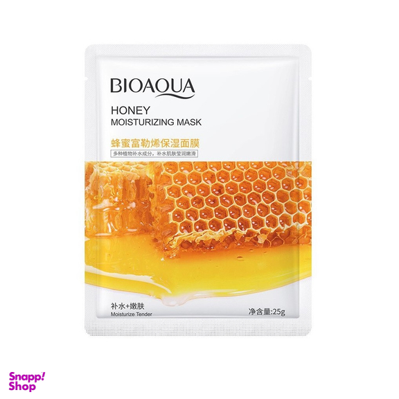 ماسک ورقه ای بایوآکوا (Bioaqua) حاوی عسل وزن 25 گرم