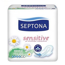 نوار بهداشتی حساس حاوی بابونه سوپر سپتونا (Septona) مدل Sensetive