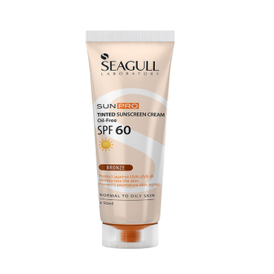 کرم ضد آفتاب سی گل (Seagull) رنگ برنز باSPF60 فاقد چربی مناسب پوست معمولی تا چرب