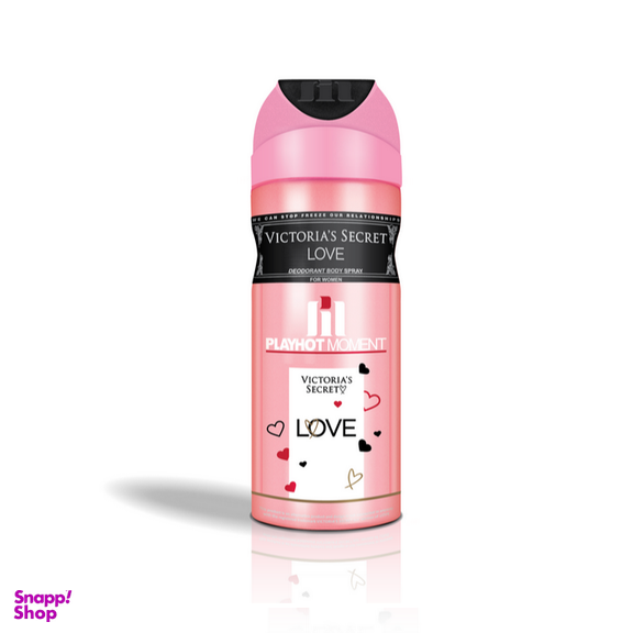 اسپری دیودورانت زنانه پلی هات مومنت (Playhot moment) مدل Victoria Secret Love حجم 200 میلی لیتر