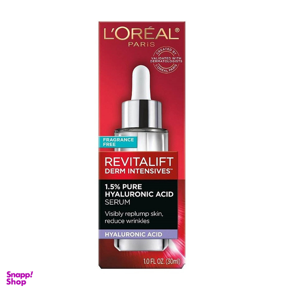 سرم ضد چروک لورآل (Loreal) مدل Revitalift حاوی هیالورونیک اسید حجم 30 میلی لیتر