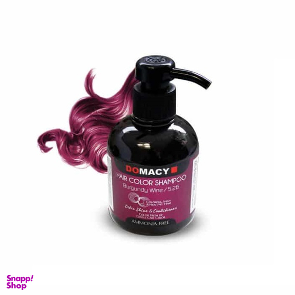 شامپو رنگساژ دوماسی (Domacy) شماره 5.26 رنگ شرابی بورگاندی حجم 300 میلی لیتر