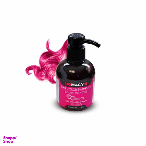 شامپو رنگساژ دوماسی (Domacy) شماره 7.62 رنگ صورتی باربی حجم 300 میلی لیتر