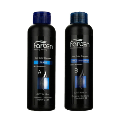 شامپو رنگ مو فاربن (Farben) شماره 3.0 رنگ قهوه ای حجم 150 میلی لیتر بسته 2 عددی