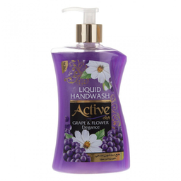 مایع دستشویی اکتیو (Active) مدل صدفی بفنش با رایحه انگور و گل وزن 450 گرم