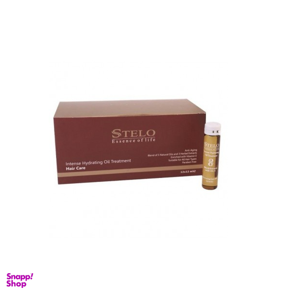روغن درمانی و مرطوب کننده مو استلو (Stelo) پک 12 عددی حجم 12 میلی لیتر