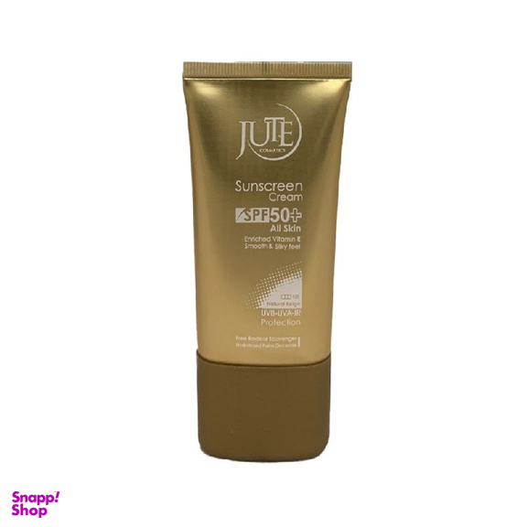 کرم ضد آفتاب ژوت (Jute) با SPF50 مناسب پوست چرب رنگ بژ طبیعی حجم 40 میلی لیتر