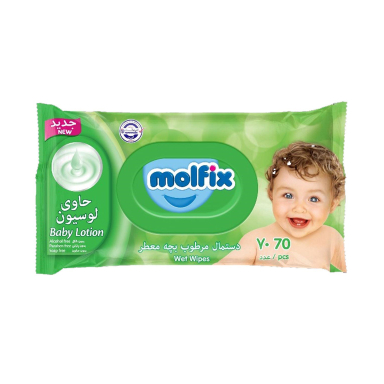 دستمال مرطوب کودک مولفیکس (Molfix) مدل Aromatic بسته 70 عددی