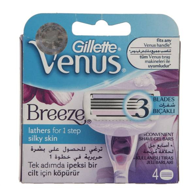 تیغ یدک 3 لبه ونوس (Venus) مدل Comfortglide Breeze بسته 4 عددی