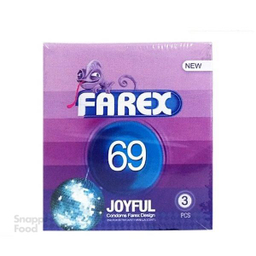 کاندوم تاخیری خاردار فارکس (Farex) مدل Joyful 69 بسته 3 عددی