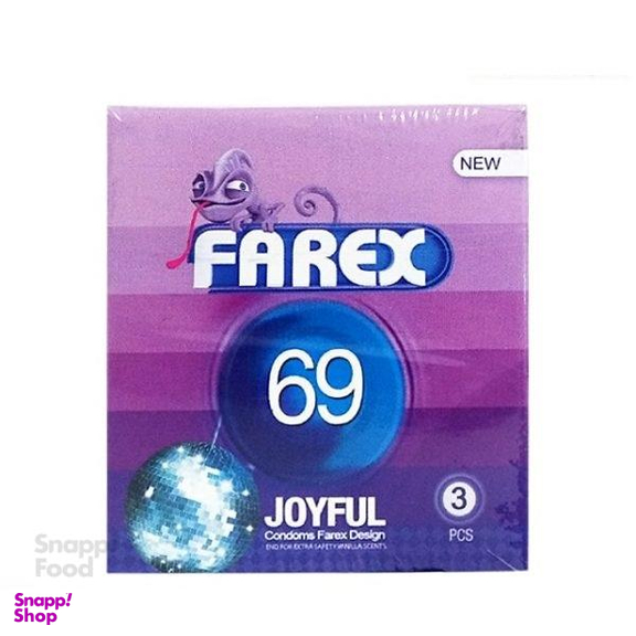 کاندوم تاخیری خاردار فارکس (Farex) مدل Joyful 69 بسته 3 عددی