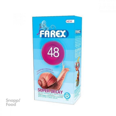 کاندوم فوق تاخیری فارکس (Farex) مدل Super Delay 48 بسته 3 عددی