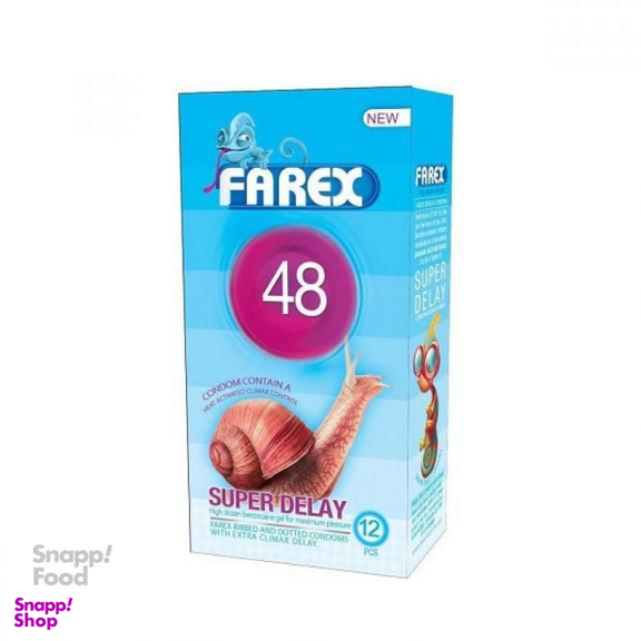 کاندوم فوق تاخیری فارکس (Farex) مدل Super Delay 48 بسته 3 عددی